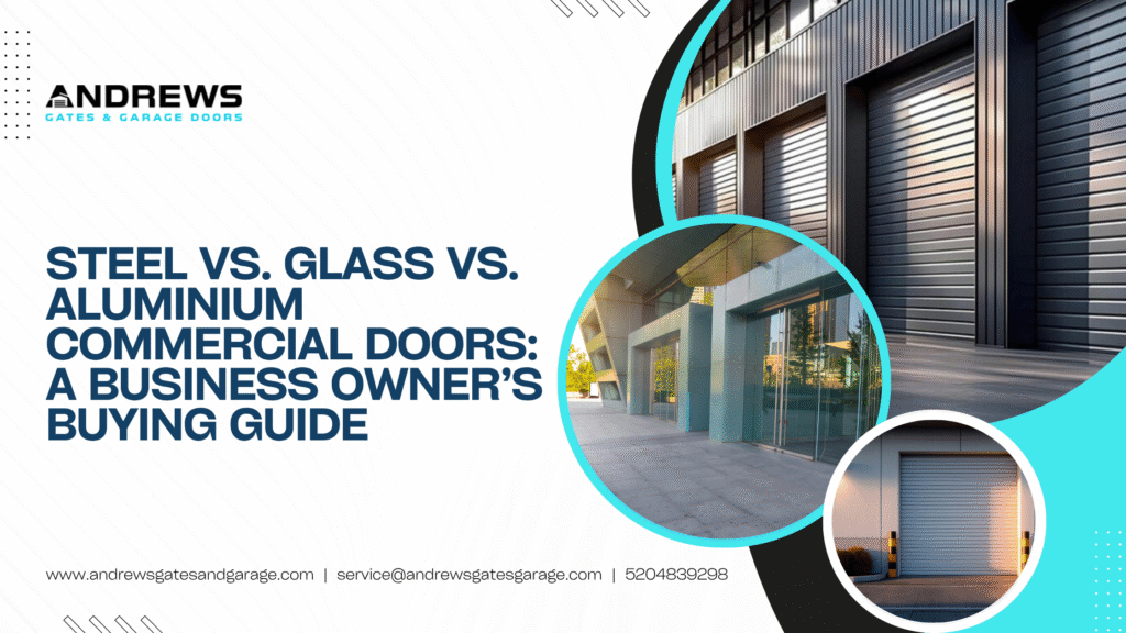 Banner for Steel vs. Glass vs. Aluminium Commercial Doors
